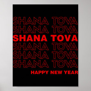 Poster Shana Tova Rosh Hashaná Ano Novo Judaico Meme Que