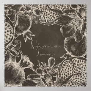 Poster Shana Tova Rosh Hashana Judeu Ano Novo