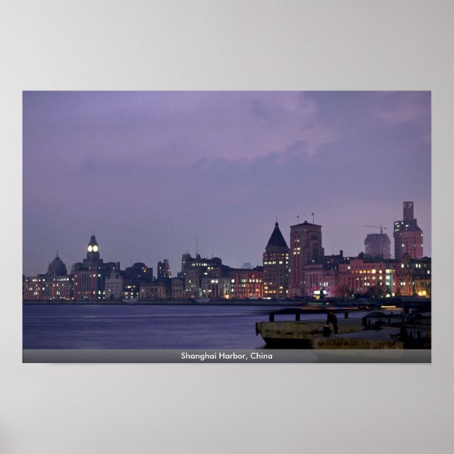 Poster Shanghai Harbor, China (Frente)