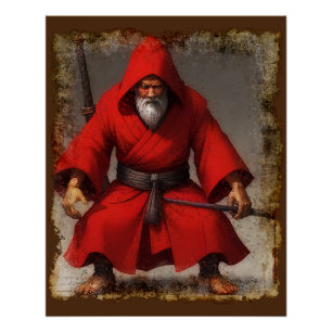 Póster Shaolin Master Fantasy Art