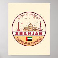Sharjah United Emirados Árabes Unidos Skyline Embl