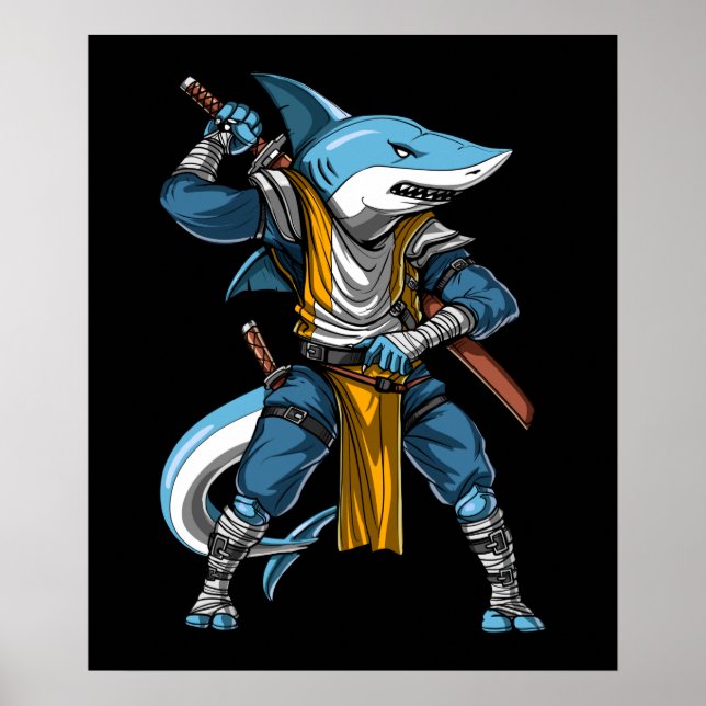 Poster Shark Ninja Samurai (Frente)
