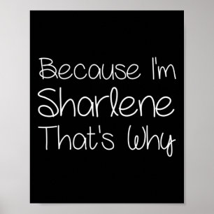Poster Sharlene Divertido Aniversário Personalizado Nome