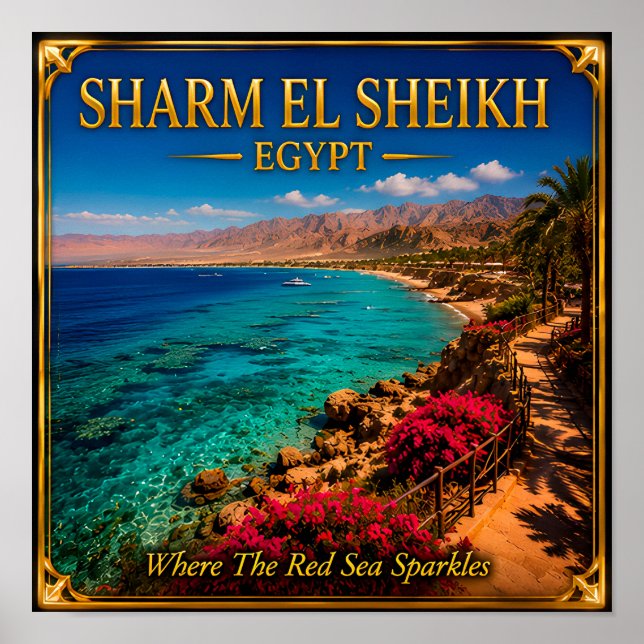 Poster Sharm El Sheikh Egito Mar Vermelho  (Frente)