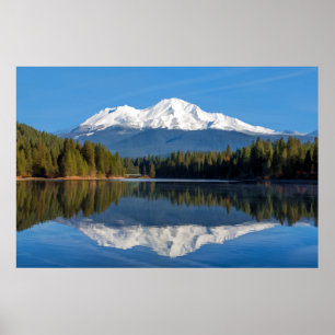 POSTER SHASTA DA MONTAGEM REFLETIDO