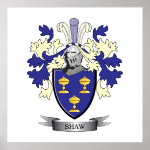 Póster Shaw Family Crest Casaco de Braços