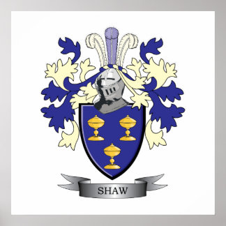 Póster Shaw Family Crest Casaco de Braços