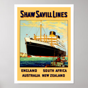 Póster Shaw Savill Line