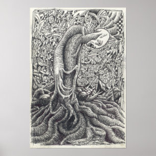 Poster Shayol, desenho de tinta