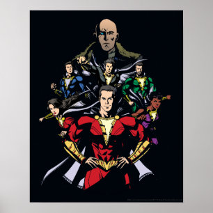 Poster SHAZAM! família de   Shazam contra o Dr. Sivana
