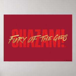 Poster SHAZAM! Fury of the Gods Logotipo do marcador do