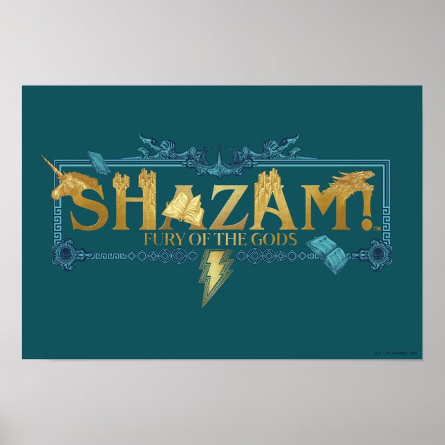 Poster SHAZAM! Fury of the Gods | Logotipo mítico (Frente)