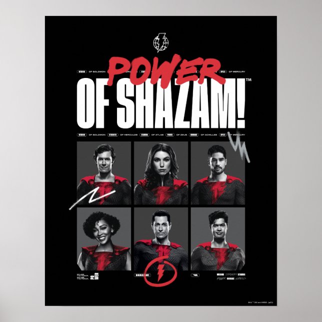 Poster SHAZAM! Fury of the Gods | Poder do grupo SHAZAM (Frente)