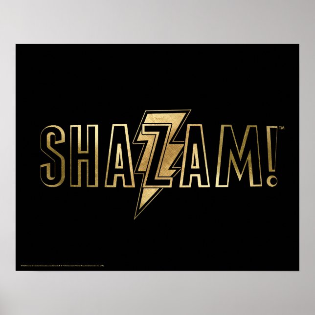 Poster SHAZAM! | Logotipo Dourado (Frente)