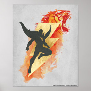 Poster SHAZAM!   Shazam Tiger & Lightning Graphic