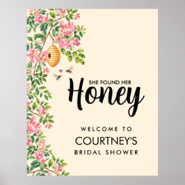 Poster She Found Her Honey Bridal Shower Welcome Sign