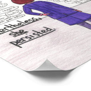 Póster She Persisted (Childfree) 8.5x11