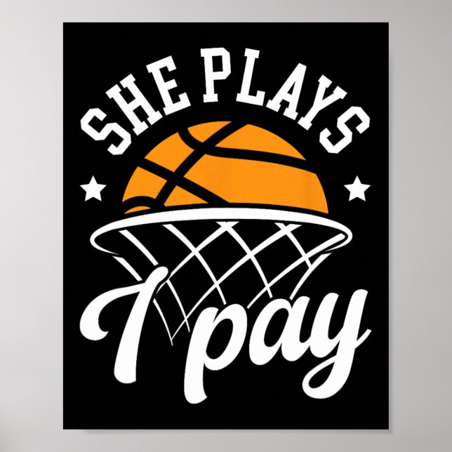 Poster She Plays I Pay Sketll Dad Of A Sketll Player Fath (Frente)