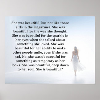 Poster She was beautiful === F.Scott Fitzgerald quote