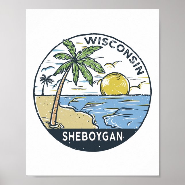 Poster Sheboygan Wisconsin Vintage (Frente)