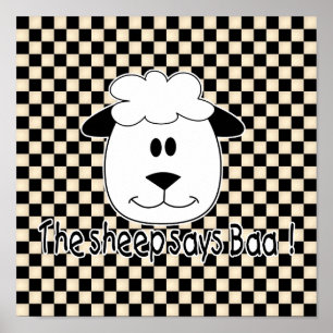 Poster Sheep Says Baa