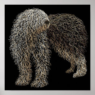 Póster sheepdog inglês velho