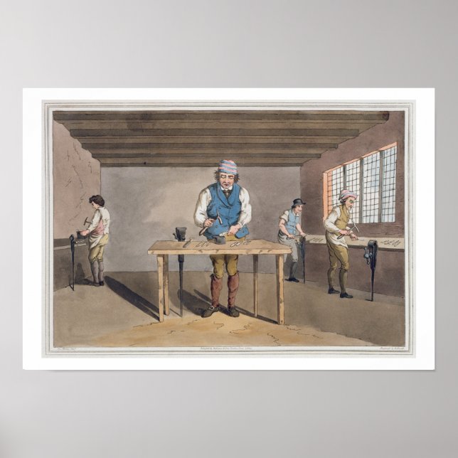 Póster Sheffield Cutler, do "Costume de Yorkshire" (Frente)