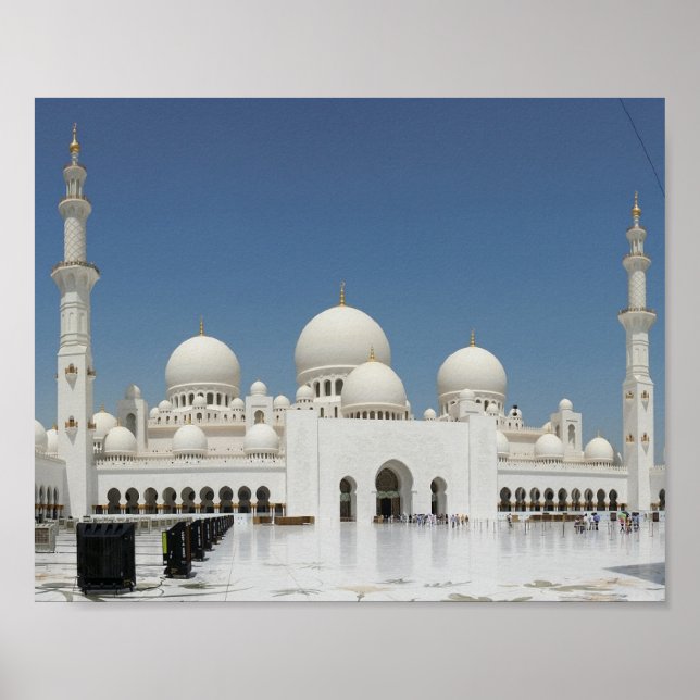 Poster Sheik Zayed Grande Mesquita UAE Masjid Abu Dhabi (Frente)