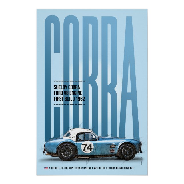 Póster Shelby Cobra Competition Tribute (Frente)