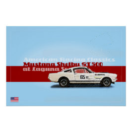 Póster Shelby Mustang at Laguna Seca