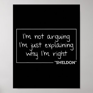 Poster Sheldon Cotação Divertida Aniversário Personalizad