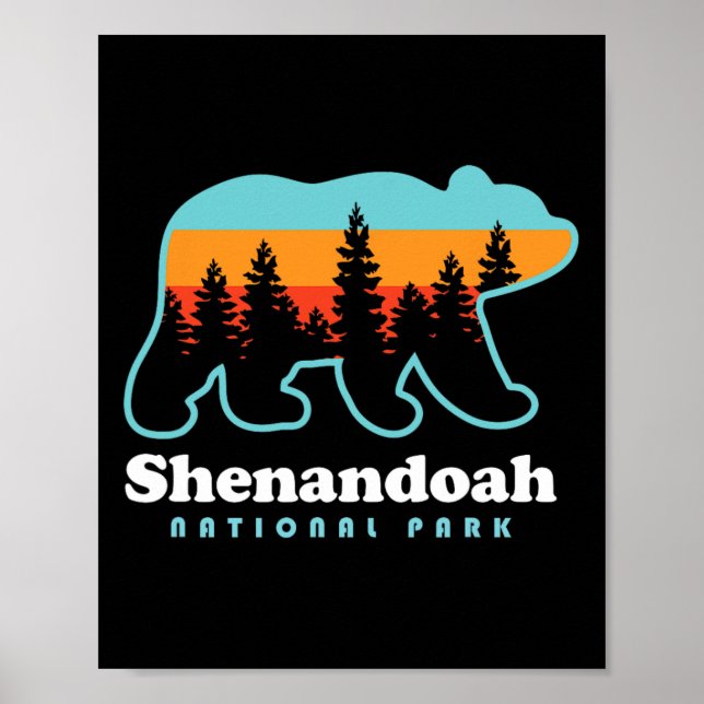Poster Shenandoah National Park Bear Shenandoah Valley  (Frente)