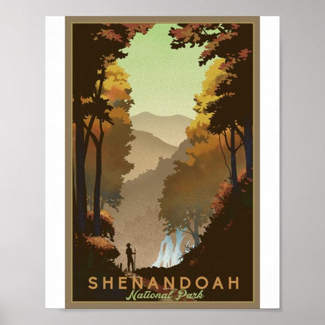 Poster Shenandoah National Park Litho Trabalho de arte (Frente)