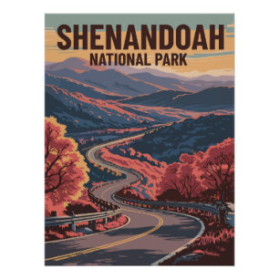 Póster Shenandoah National Park Virginia Wilderness Art