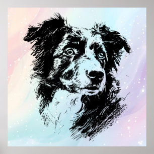 Poster Shepherd Dog Chic Art Design