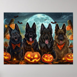 Poster Shepherd Halloween Spooky belga