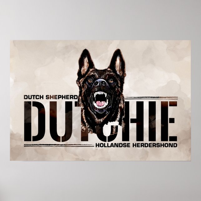 Poster Shepherd - Hollandse Herdershond (Frente)