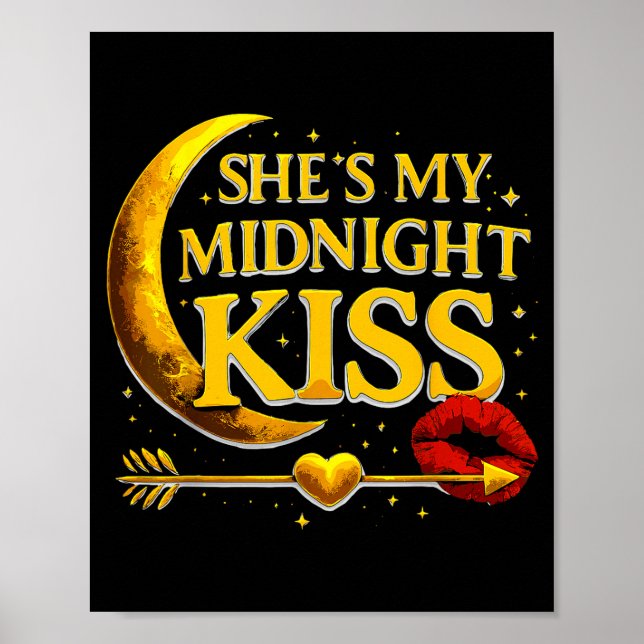 Poster She's My Midnight Kiss Valentine’s Day Meme Matchi (Frente)