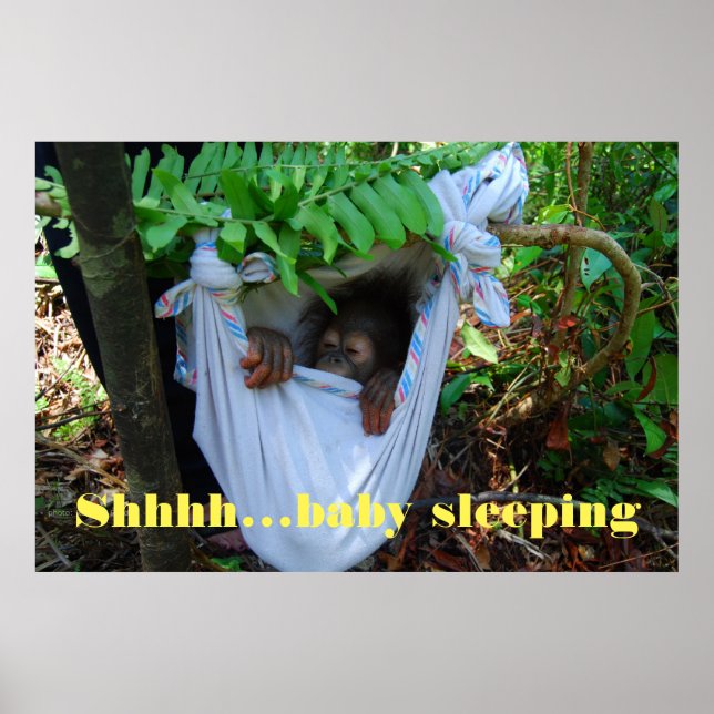 Póster Shhh Bebê Dormindo (Frente)