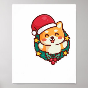 Poster Shiba Inu Bonita sorrindo com Ódio Xmas Ativo