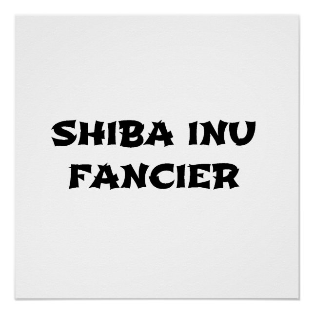 Póster shiba inu fancier (Frente)