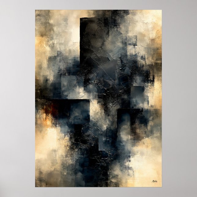 Poster Shibui Obsidiana Quietude Texturizada Arquitetônic (Frente)