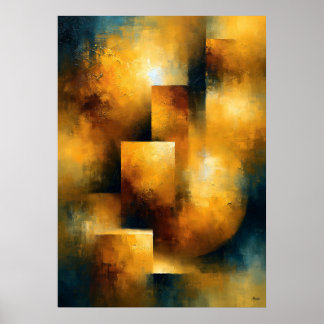 Poster Shibui Ressonância Dourada Texturizada de Inspiraç