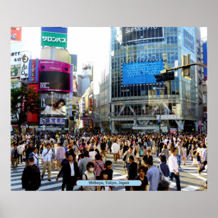 Póster Shibuya, Tokyo, Japão