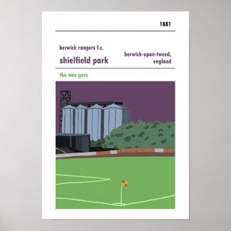Póster Shielfield Park, Berwick em Tweed. Haynes Style