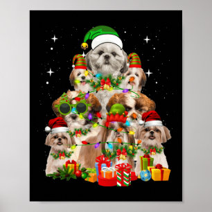 Poster Shih Tzu Árvore de Natal