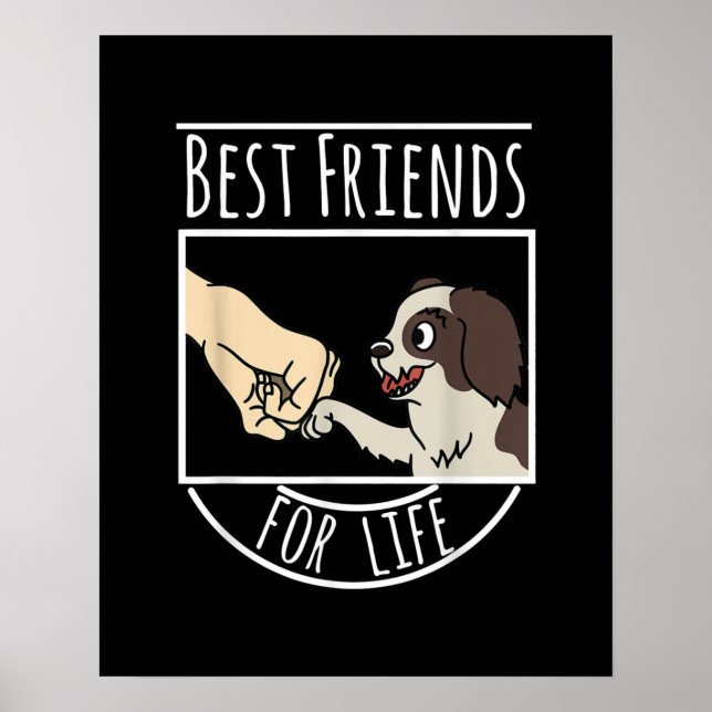 Poster Shih Tzu Melhores Amigos Vida Engraçado Cão (Frente)