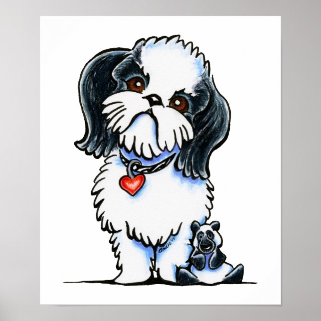 Póster Shih Tzu Panda (Frente)