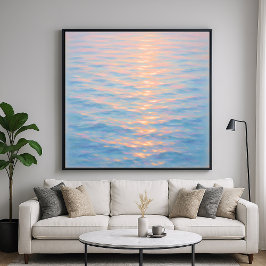 Poster Shimmering Sea - Pastel Painting Style Art