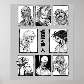 Poster Shingeki no Kyojin Ataca Titã